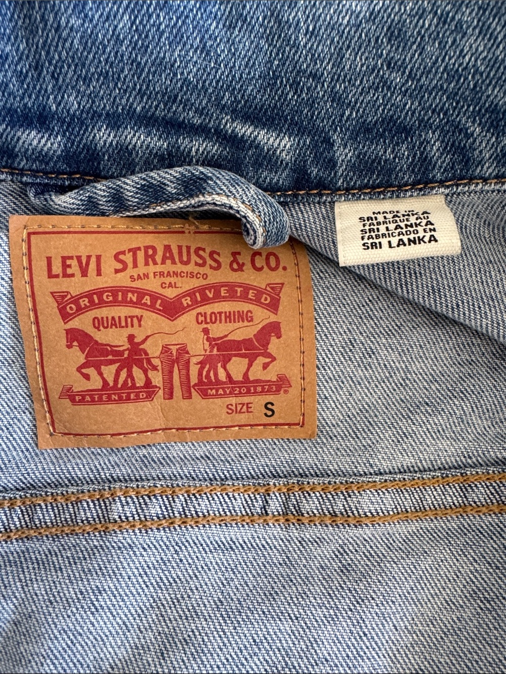 Levi’s Original Trucker Jacket Jeanie Medium Wash Denim Size S Minimalist - Picture 8 of 10